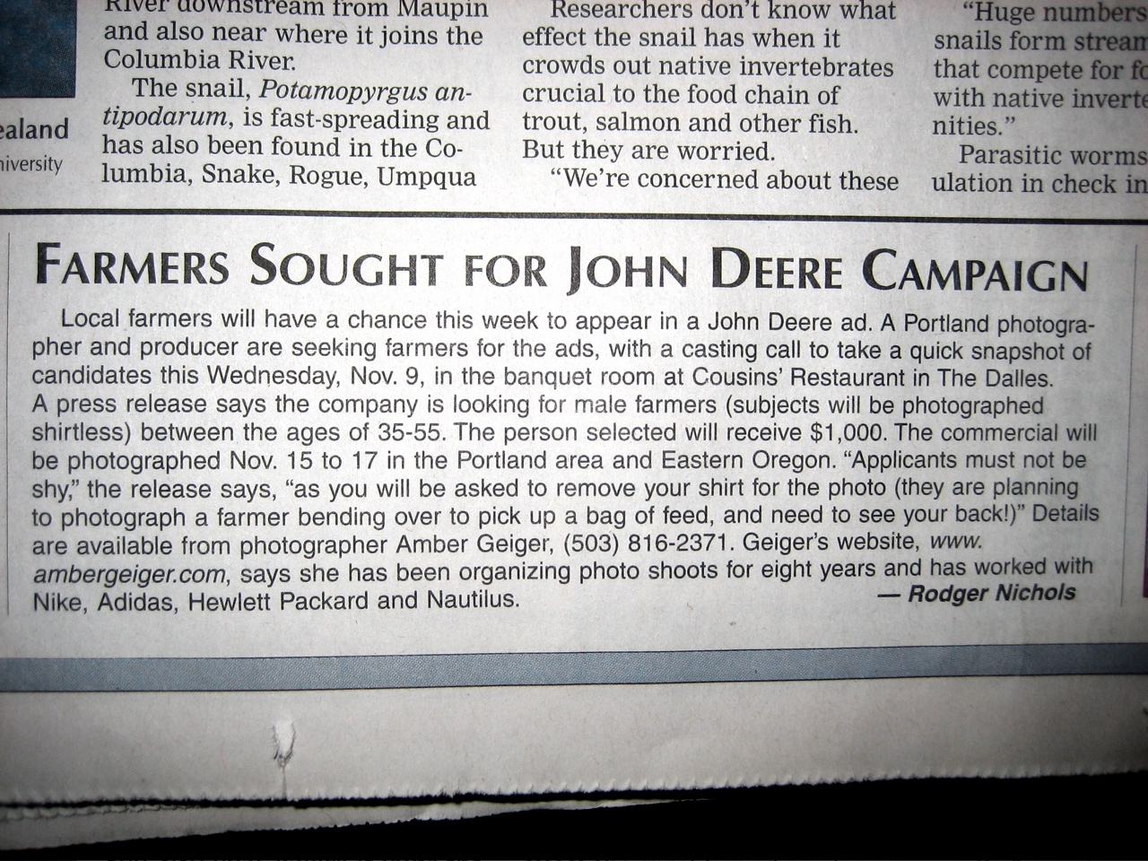 John Deere Wants Shirtless