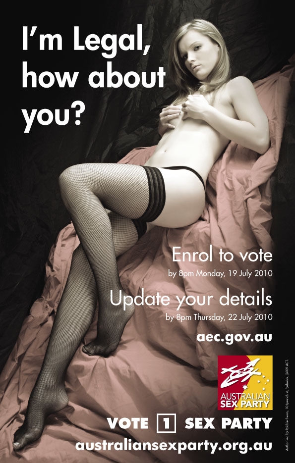 Fishnet Stockings and Cupped Breasts Urge Australians to Vote