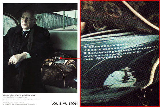 Louis Vuitton Ad Shows Gorbachev Accompanied by Subversive Text